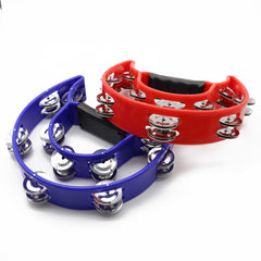 (Ready Stock) Amazthing Alat-alat Muzik Double Half Moon Tambourine or Rebana Ktv/Party Percussion Instrument 铃鼓