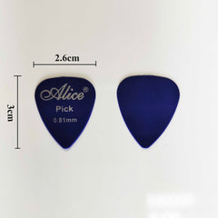 (Ready Stock) Alice 1pc ABS Guitar/Ukulele Pick Plectrum Various Colors 6 Thickness 0.58/0.71/0.81/0.96/1.20/1.50mm 吉他拨片