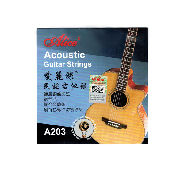 Ready Stock Amazthing A203 Alice Acoustic Guitar String Set (1-6 Strings) Steel Core | Tali Gitar