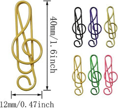 Ready Stock Amazthing 10pcs/set Colorful Music Style Paper Clip | Treble Clef Clip with Random Colors Mix | Music Stationery