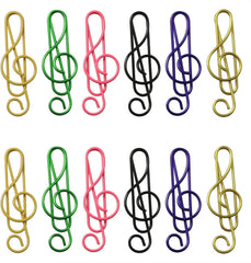 Ready Stock Amazthing 10pcs/set Colorful Music Style Paper Clip | Treble Clef Clip with Random Colors Mix | Music Stationery
