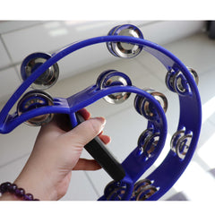 (Ready Stock) Amazthing Alat-alat Muzik Double Half Moon Tambourine or Rebana Ktv/Party Percussion Instrument 铃鼓