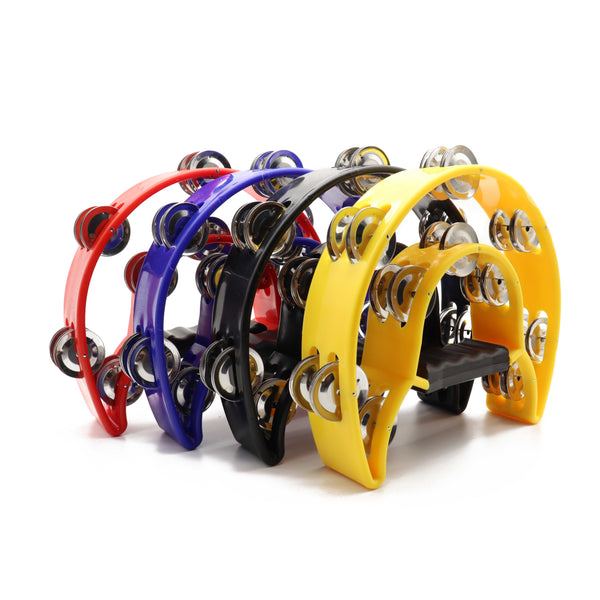 (Ready Stock) Amazthing Alat-alat Muzik Double Half Moon Tambourine or Rebana Ktv/Party Percussion Instrument 铃鼓