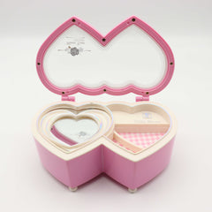 (Ready Stock) Amazthing Double Love Shape Music Box/ Kotak Musik with Dancer Birthday/Valentine Gift 双心形音乐盒 music random