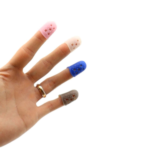 Ready Stock Amazthing 4 pcs Silicone Ukulele Guitar Fingertips Protector 硅胶指套 | Finger Guard Cover Caps 吉他手指保护套