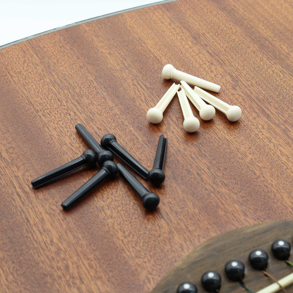 Ready Stock Amazthing 6 pcs/set Guitar Bridge Pins Set 吉他固弦锥弦柱 | Guitar Parts Replacement Tool 零件更换工具