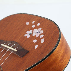 Ready Stock Amazthing Guitar/Ukulele Self Adhesive Sticker | Cherry Blossom Floral Cross Inlay Decals for Instrument