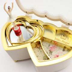 (Ready Stock) Amazthing Double Love Shape Music Box/ Kotak Musik with Dancer Birthday/Valentine Gift 双心形音乐盒 music random