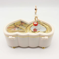 (Ready Stock) Amazthing Double Love Shape Music Box/ Kotak Musik with Dancer Birthday/Valentine Gift 双心形音乐盒 music random