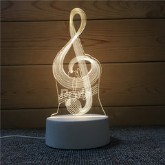 (Ready stock) Amazthing 3D LED USB Night Light Music Style For Home Decoration Table Lamp Birthday & Christmas Gift 小夜灯