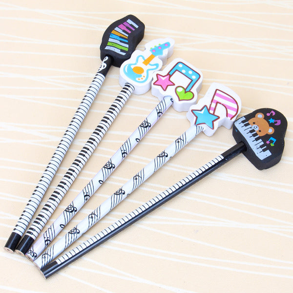 Amazthing 1pc Music HB Pencil with Eraser | Piano Stationery Elementary School for kids