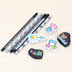 Amazthing 1pc Music HB Pencil with Eraser | Piano Stationery Elementary School for kids