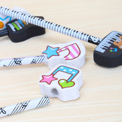 Amazthing 1pc Music HB Pencil with Eraser | Piano Stationery Elementary School for kids