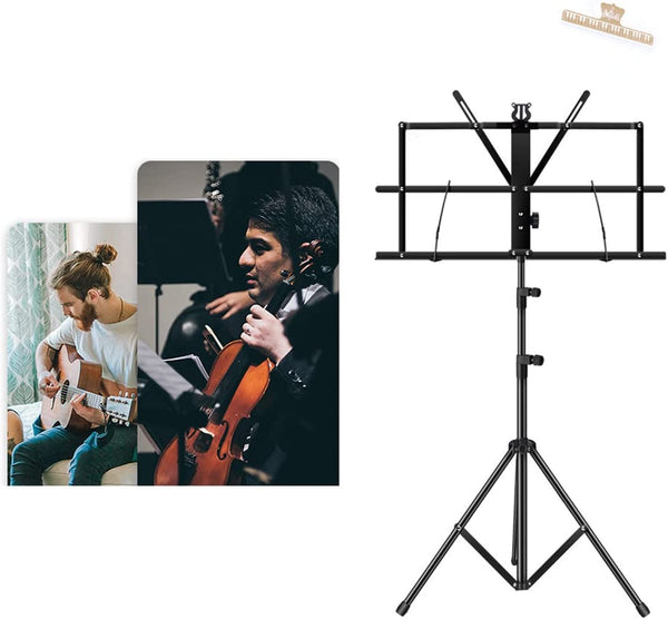 Ready Stock Amazthing Adjustable Music Stand with Carrying Bag for Guitar Ukulele Violin Viola Cello Player