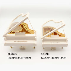 (Ready Stock) Amazthing Piano Shape Music Box/ Kotak Musik (S, L size) Birthday, Christmas Gift Home Decoration 钢琴音乐盒