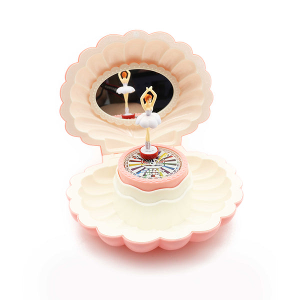 (Ready Stock) Amazthing Shell Jewelry + Music Box with Ballerina Dancer and Light Kids Birthday/Christmas Gift 贝壳音乐盒