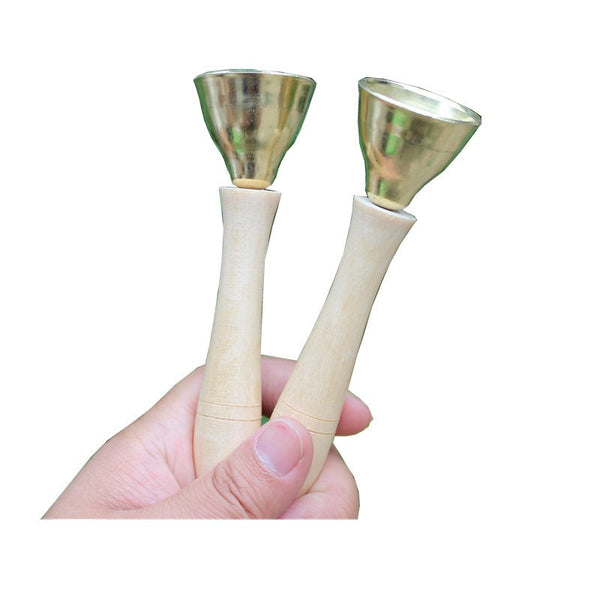 Ready Stock Amazthing 1 pair (2pcs) Sleigh Bell Handle Bell 碰钟 | Alat Muzik 儿童敲击乐器 | Educational Toys