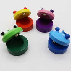 (Ready Stock) Amazthing 4 pcs Wooden Cartoon Castanet Set 5cm Musical Toys Percussion Instrument 响板