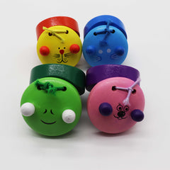 (Ready Stock) Amazthing 4 pcs Wooden Cartoon Castanet Set 5cm Musical Toys Percussion Instrument 响板