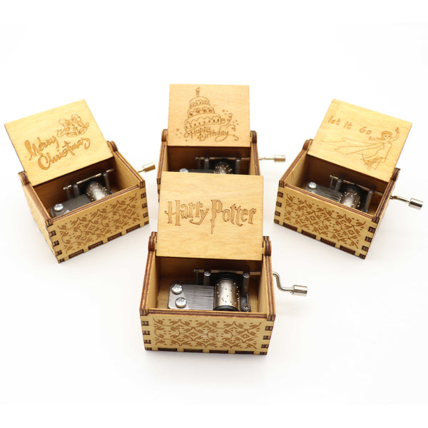 (Ready Stock) Amazthing Wooden Music Box/Kotak Musik (Harry Potter, Let it go, Birthday, Christmas) Gift 木制音乐盒