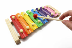 (Ready Stock) Amazthing 8 Notes Wooden Xylophone with 2 Wood Mallets Educational Toys Instrument 彩色木琴