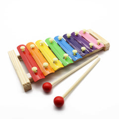 (Ready Stock) Amazthing 8 Notes Wooden Xylophone with 2 Wood Mallets Educational Toys Instrument 彩色木琴