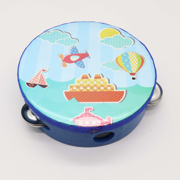 (Ready Stock) Amazthing 15cm Wooden Cartoon Tambourine or Rebana Percussion Instrument Musical Toy 铃鼓