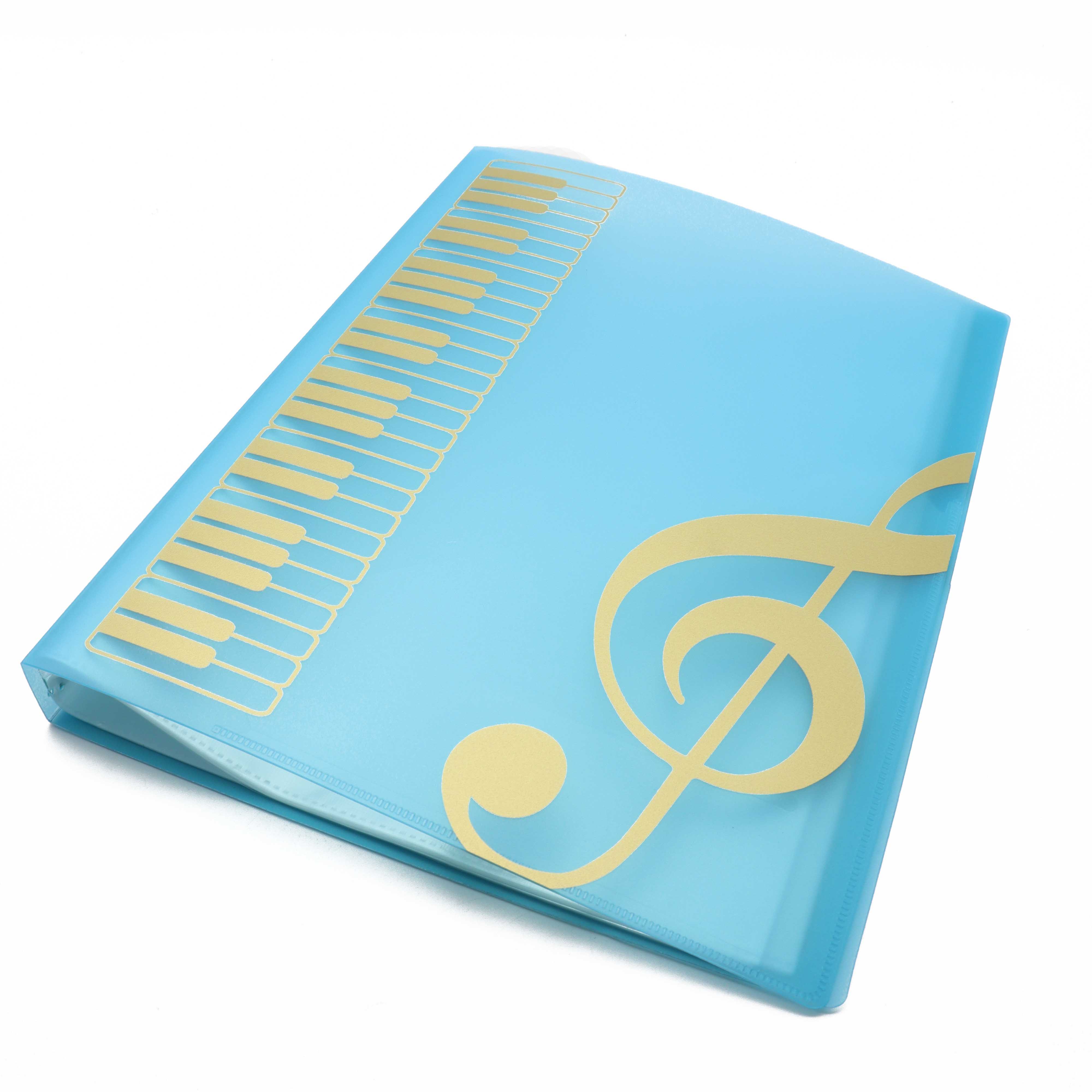 Classeur à Partitions Transparent ABS – Format A4, 40 Pages – Pour Piano, Guitare, Violon – Poches Anti-reflets Et Presse-papiers
