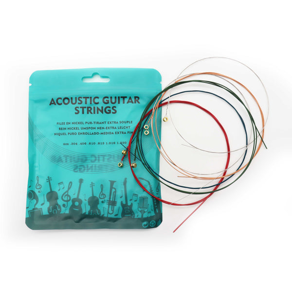 (Ready Stock) Amazthing Acoustic Guitar String Set Rainbow(6 strings) Tali Gitar Set Mix Color, Gold and Copper 吉他弦套组