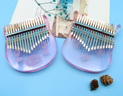 (Ready Stock) Amazthing Acrylic Pink Animal 17 keys Transparent Kalimba Thumb Piano 拇指琴