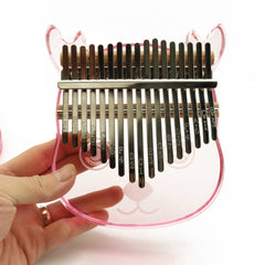 (Ready Stock) Amazthing Acrylic Pink Animal 17 keys Transparent Kalimba Thumb Piano 拇指琴