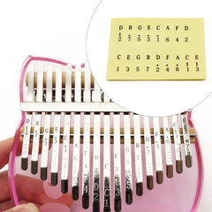 Ready Stock Amazthing 17 Keys Kalimba Transparent Sticker Learning Tool | Thumb Piano Musical Scale Key Stickers