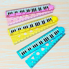 Amazthing Colorful Piano Design Ruler | Folding Ruler | Music Stationery