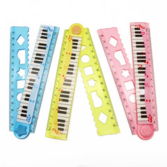 Amazthing Colorful Piano Design Ruler | Folding Ruler | Music Stationery