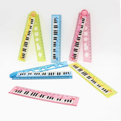 Amazthing Colorful Piano Design Ruler | Folding Ruler | Music Stationery