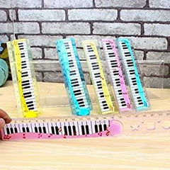 Amazthing Colorful Piano Design Ruler | Folding Ruler | Music Stationery