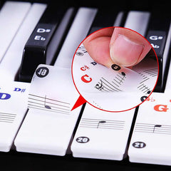 (Ready Stock) Amazthing 37/49/61/76/88 Keys Piano/Keyboards Sticker Removable for Beginner 钢琴键盘贴纸