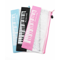 Amazthing Piano Design Pencil Case with Zipper | Music Note Keyboard Stationery Storage Bag  3 Colors