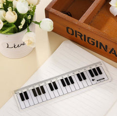 Amazthing 15cm Plastic Ruler Pembaris Keyboard Design | Piano Stationery for kids Music Lovers Student