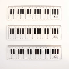 Amazthing 15cm Plastic Ruler Pembaris Keyboard Design | Piano Stationery for kids Music Lovers Student