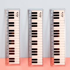 Amazthing 15cm Plastic Ruler Pembaris Keyboard Design | Piano Stationery for kids Music Lovers Student