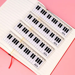 Amazthing 15cm Plastic Ruler Pembaris Keyboard Design | Piano Stationery for kids Music Lovers Student