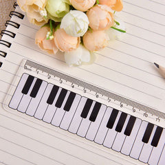 Amazthing 15cm Plastic Ruler Pembaris Keyboard Design | Piano Stationery for kids Music Lovers Student