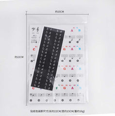 (Ready Stock) Amazthing 37/49/61/76/88 Keys Piano/Keyboards Sticker Removable for Beginner 钢琴键盘贴纸