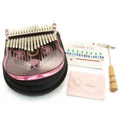 (Ready Stock) Amazthing Acrylic Pink Animal 17 keys Transparent Kalimba Thumb Piano 拇指琴