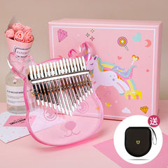 (Ready Stock) Amazthing Acrylic Pink Animal 17 keys Transparent Kalimba Thumb Piano 拇指琴