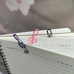Ready Stock Amazthing 10pcs/set Colorful Music Style Paper Clip | Treble Clef Clip with Random Colors Mix | Music Stationery