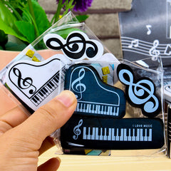 Amazthing 3pcs/set Eraser Keyboard Piano Design | School Stationery for kids Music Lovers Teacher Student