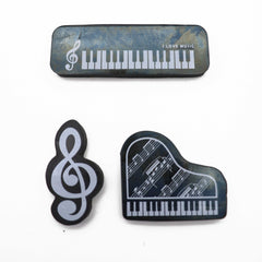 Amazthing 3pcs/set Eraser Keyboard Piano Design | School Stationery for kids Music Lovers Teacher Student