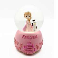 Ready Stock Amazthing Pink Blue Frozen Princess Elsa Snow Globe | Crystal Ball Music Box 冰雪奇缘水晶球音乐盒